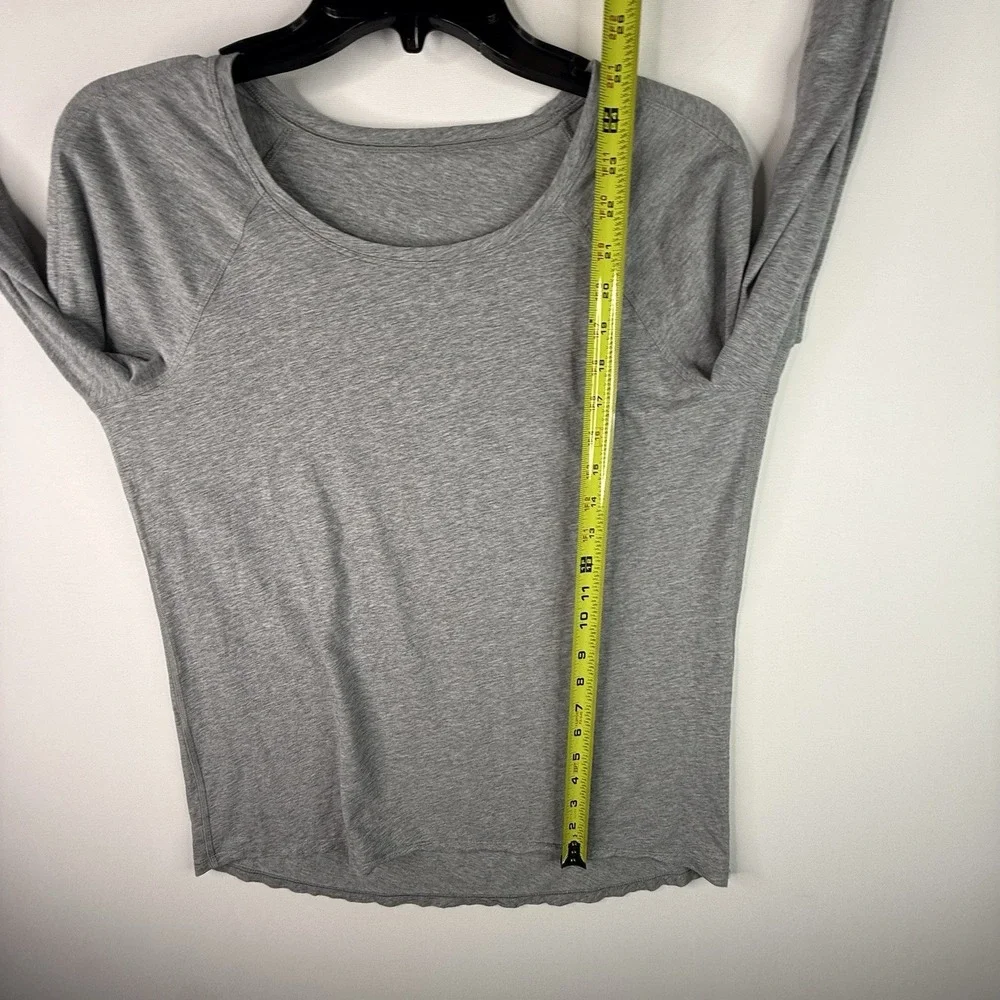 lululemon Women's Long Sleeve Shirt Gray 14/16 Missing Tag See Measurement Pics